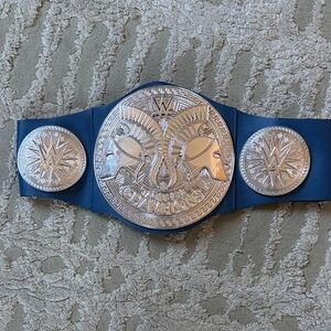 WWE Tag Team Championship Belts (2) with Silver Detailing